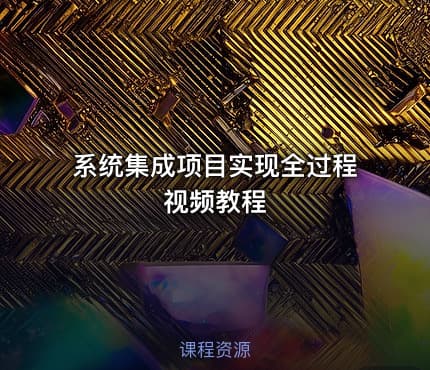 系统集成项目实现全过程 视频教程