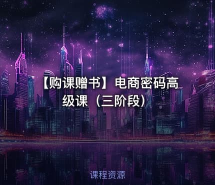 【购课赠书】电商密码高级课（三阶段）