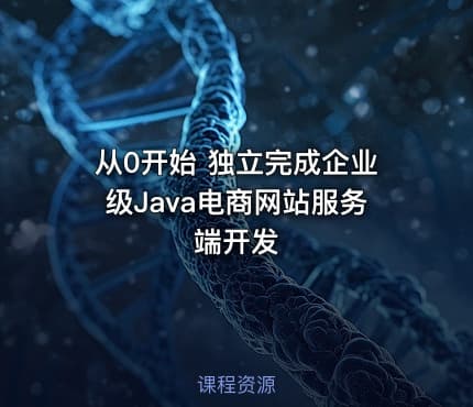 从0开始 独立完成企业级Java电商网站服务端开发