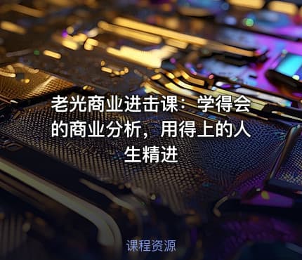 老光商业进击课：学得会的商业分析，用得上的人生精进