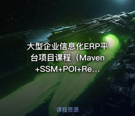 大型企业信息化ERP平台项目课程(Maven+SSM+POI+Redis+Linux)第一季