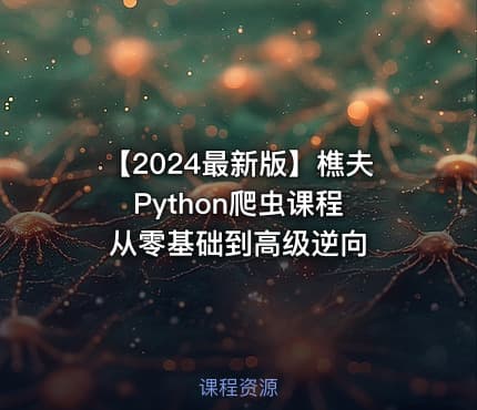 【2024最新版】樵夫Python爬虫课程 从零基础到高级逆向