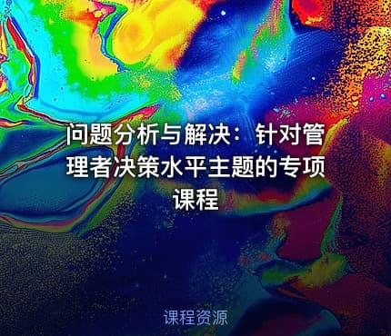 问题分析与解决：针对管理者决策水平主题的专项课程