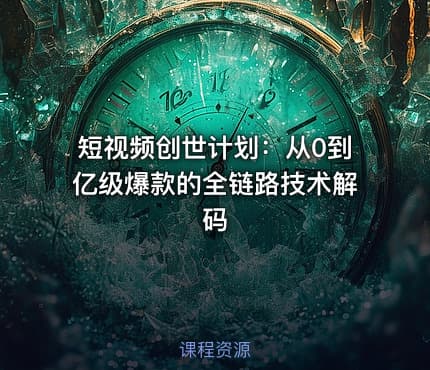 短视频创世计划：从0到亿级爆款的全链路技术解码