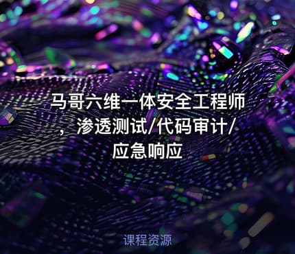 马哥六维一体安全工程师，渗透测试/代码审计/应急响应