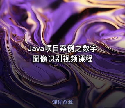 Java项目案例之数字图像识别视频课程