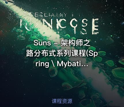 Suns - 架构师之路分布式系列课程(Spring＼Mybatis＼Netty＼RPC) 价值数千元