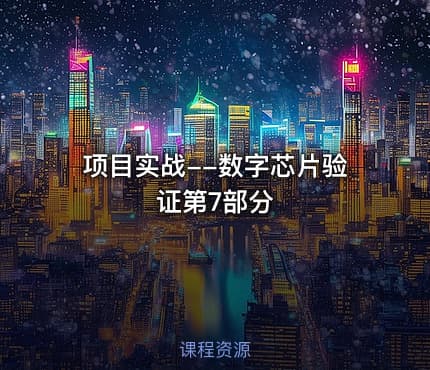 项目实战--数字芯片验证第7部分