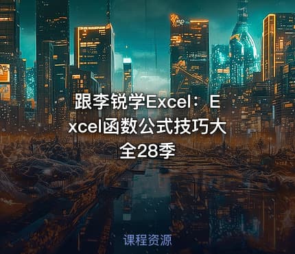 跟李锐学Excel：Excel函数公式技巧大全28季