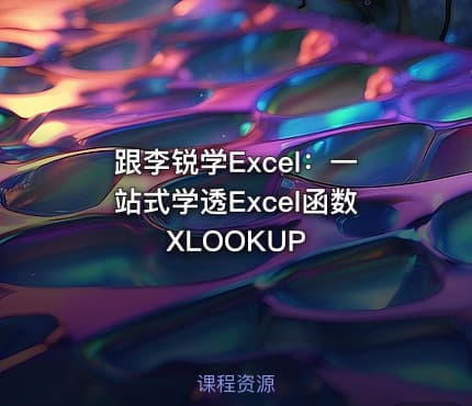 跟李锐学Excel：一站式学透Excel函数XLOOKUP