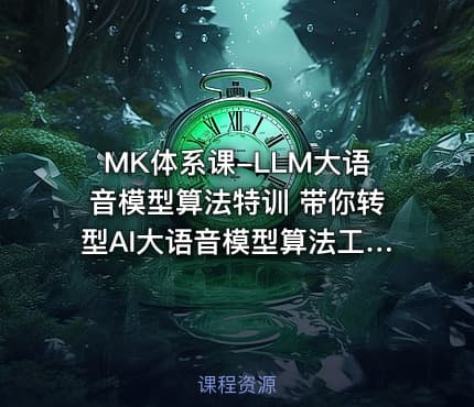 MK体系课-LLM大语音模型算法特训 带你转型AI大语音模型算法工程师