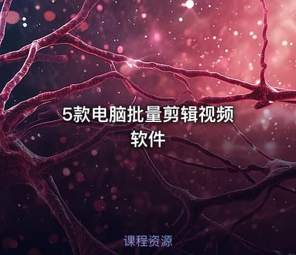 5款电脑批量剪辑视频 软件