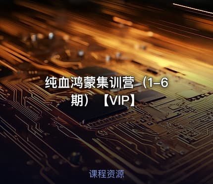 纯血鸿蒙集训营（1-6期）【VIP】