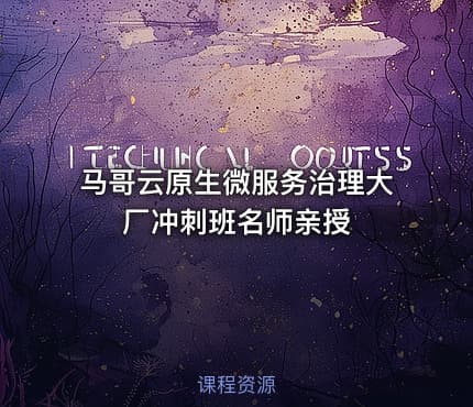 马哥云原生微服务治理大厂冲刺班名师亲授