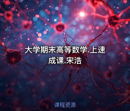 大学期末高等数学.上速成课.宋浩