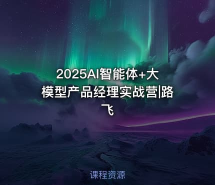 2025AI智能体+大模型产品经理实战营|路飞