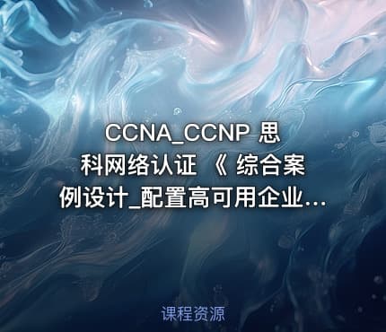 CCNA_CCNP 思科网络认证 《 综合案例设计_配置高可用企业网络；网络工程课程设计》