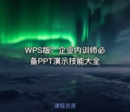 WPS版:企业内训师必备PPT演示技能大全