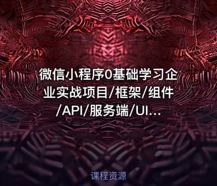 微信小程序0基础学习企业实战项目/框架/组件/API/服务端/UI框架