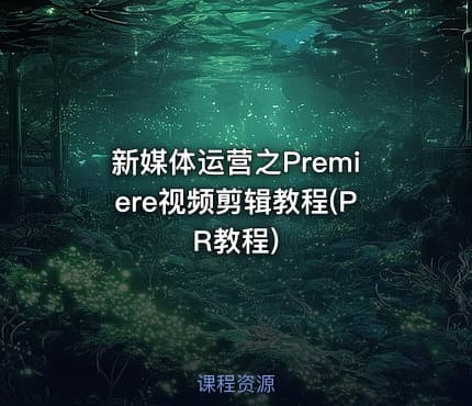 新媒体运营之Premiere视频剪辑教程(PR教程)