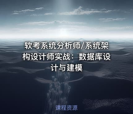 软考系统分析师/系统架构设计师实战：数据库设计与建模
