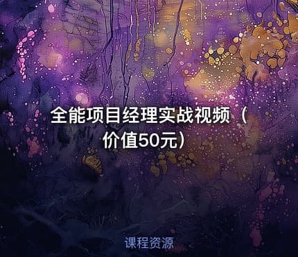 全能项目经理实战视频（）