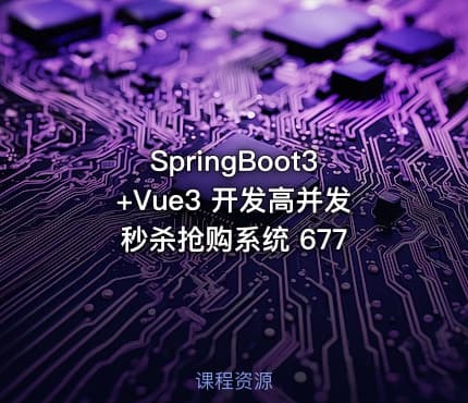 SpringBoot3+Vue3 开发高并发秒杀抢购系统 677