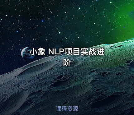 小象 NLP项目实战进阶