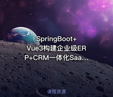 SpringBoot+Vue3构建企业级ERP+CRM一体化SaaS系统