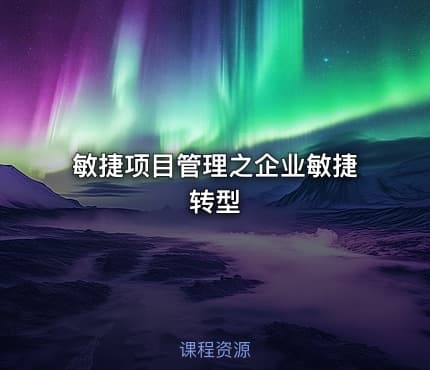 敏捷项目管理之企业敏捷转型