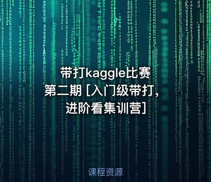 带打kaggle比赛 第二期 [入门级带打，进阶看集训营]