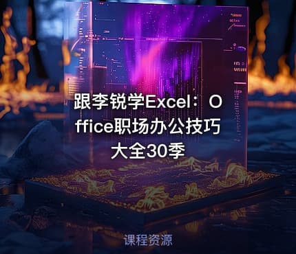 跟李锐学Excel：Office职场办公技巧大全30季