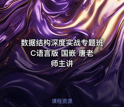 数据结构深度实战专题班 C语言版 国嵌 唐老师主讲
