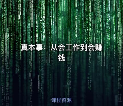 真本事：从会工作到会赚钱