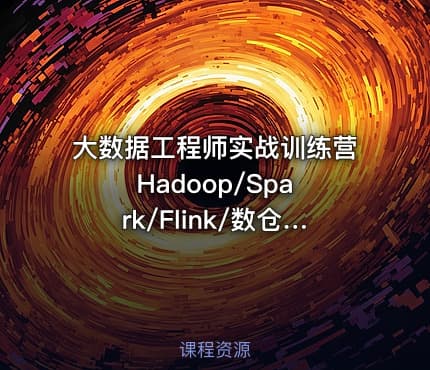 大数据工程师实战训练营 Hadoop/Spark/Flink/数仓等