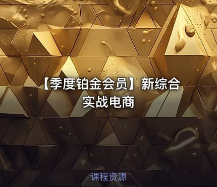 【季度铂金会员】新综合实战电商