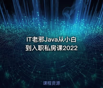 IT老邪Java从小白到入职私房课2022