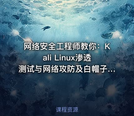 网络安全工程师教你：Kali Linux渗透测试与网络攻防及白帽子黑客编程全程课
