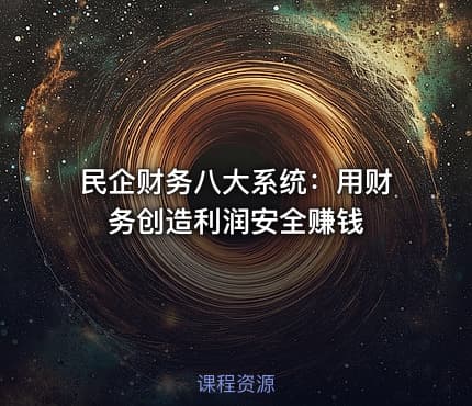 民企财务八大系统：用财务创造利润安全赚钱