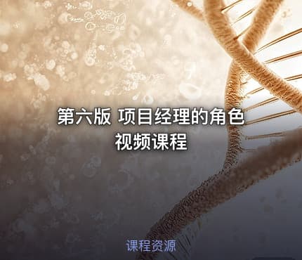 第六版 项目经理的角色视频课程