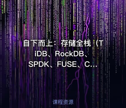 自下而上：存储全栈（TiDB、RockDB、SPDK、FUSE、Ceph、NVMe）