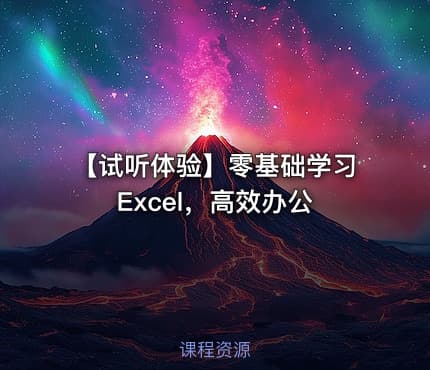 【试听体验】零基础学习Excel,高效办公