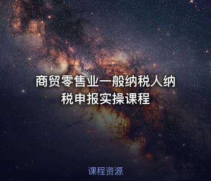 商贸零售业一般纳税人纳税申报实操课程