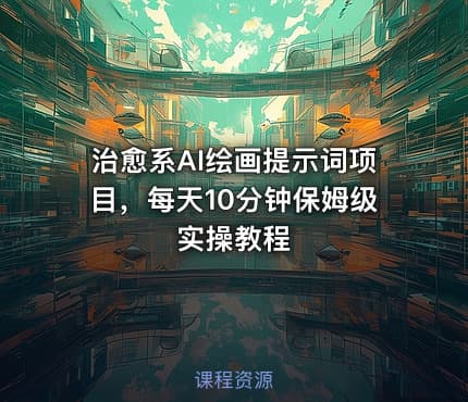 治愈系AI绘画提示词项目，每天10分钟保姆级实操教程