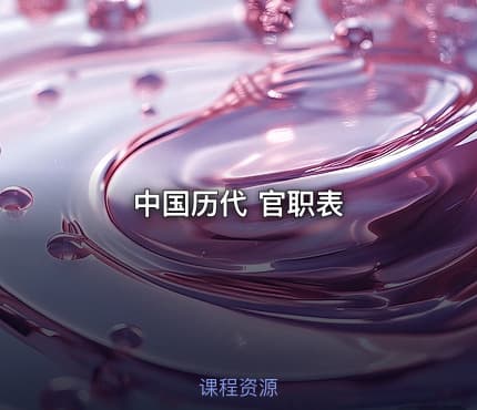 中国历代 官职表