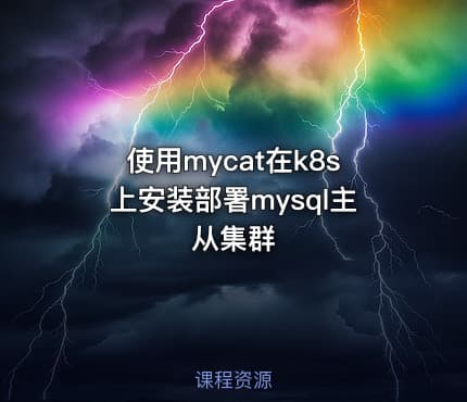 使用mycat在k8s上安装部署mysql主从集群