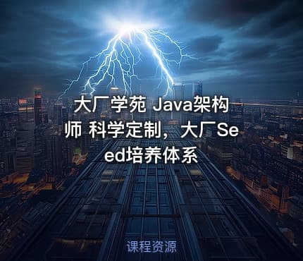 大厂学苑 Java架构师 科学定制，大厂Seed培养体系