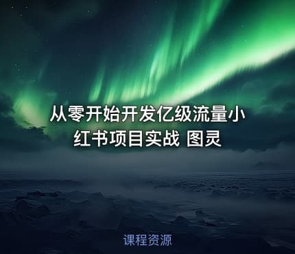 从零开始开发亿级流量小红书项目实战 图灵