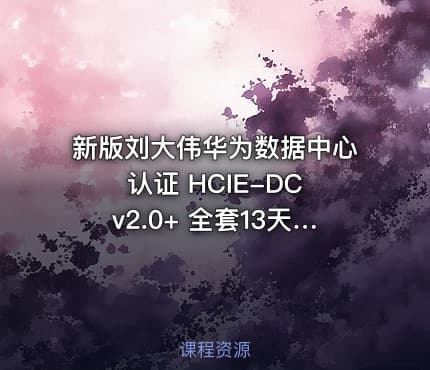 新版刘大伟华为数据中心认证 HCIE-DC v2.0+ 全套13天 28节课