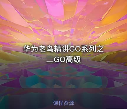 华为老鸟精讲GO系列之二GO高级